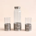 Elegant Glass Bottle with German Silver Base