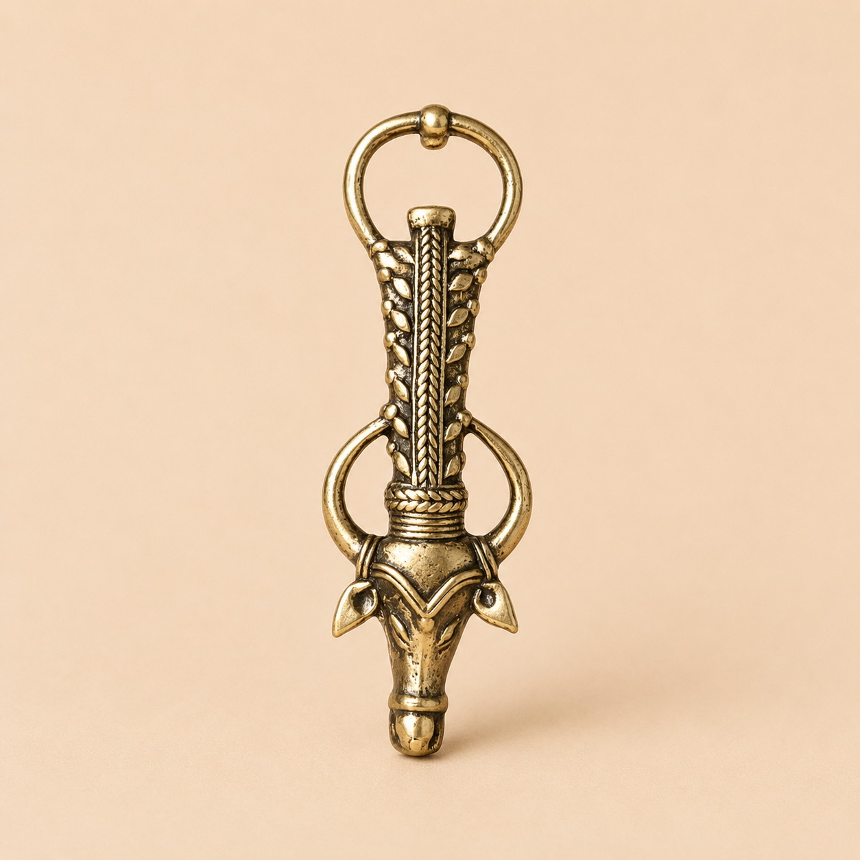 Artisanal Handcrafted Antique Brass Bottle Opener
