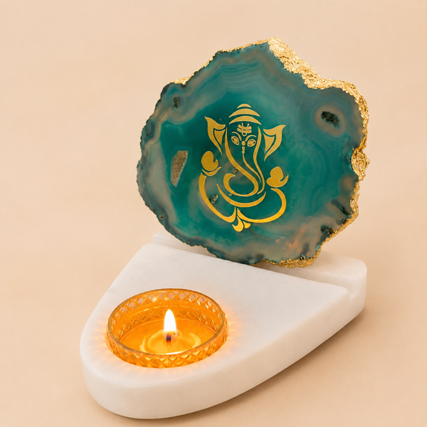 Elegant Ganesha Tea Light Decor