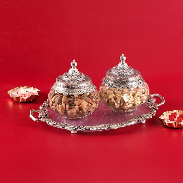 German Silver Dry Fruit Jar