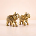 Royal Brass Elephant Figurine Set