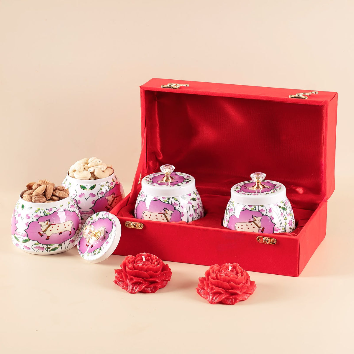Pichwai Grace Jar Duo