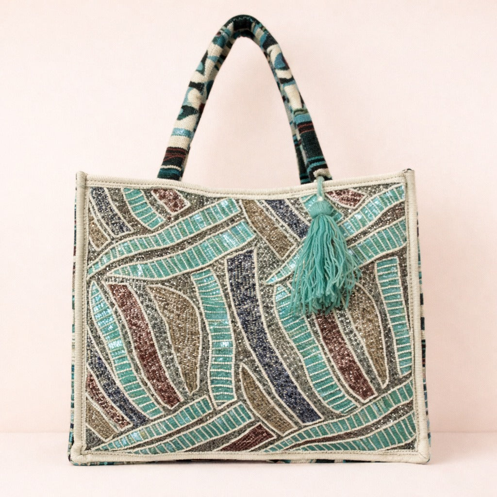 The Teal Embroidery Bag