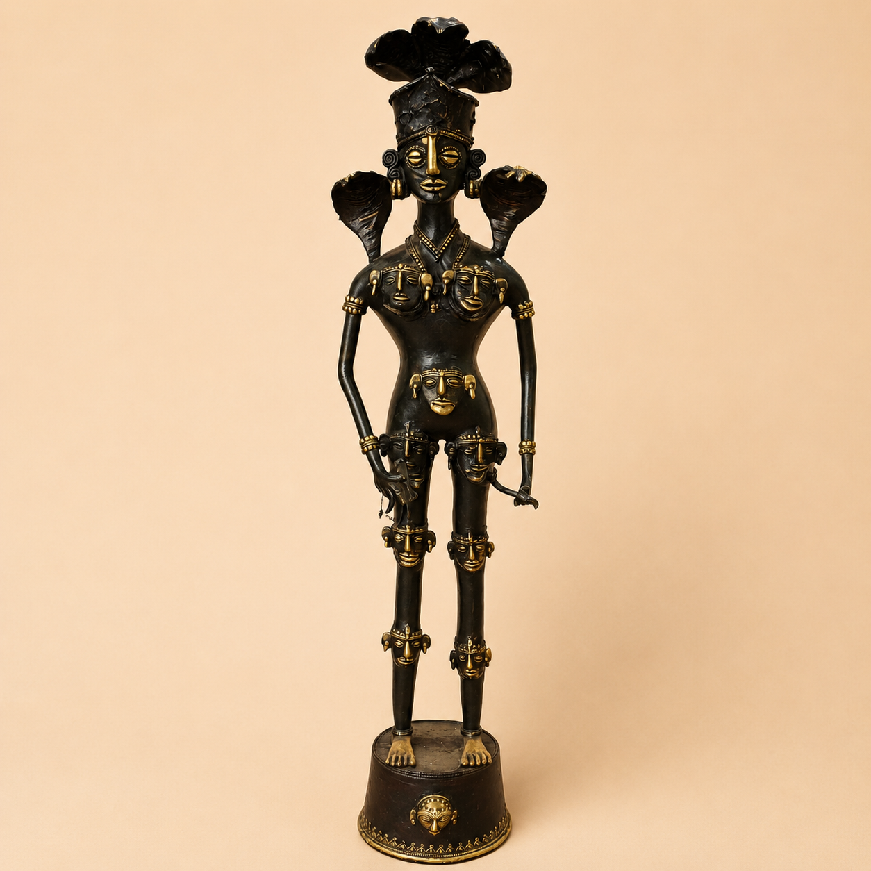Tribal figure with gold accents