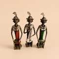 Tribal figurines in bronze and metal