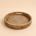 Round Wooden Serving Tray