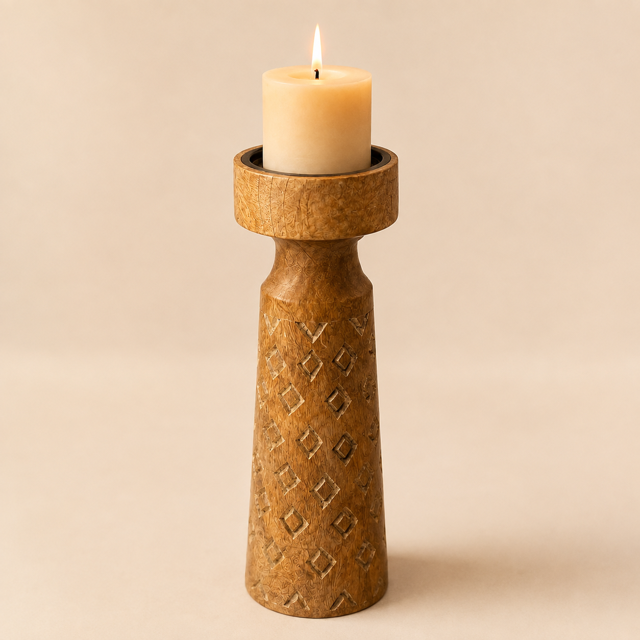 Wooden Decorative Candle Holder