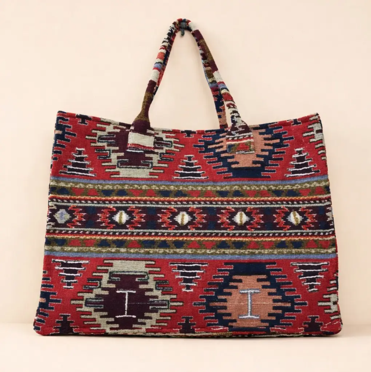 Woven Tribal Tote Bag